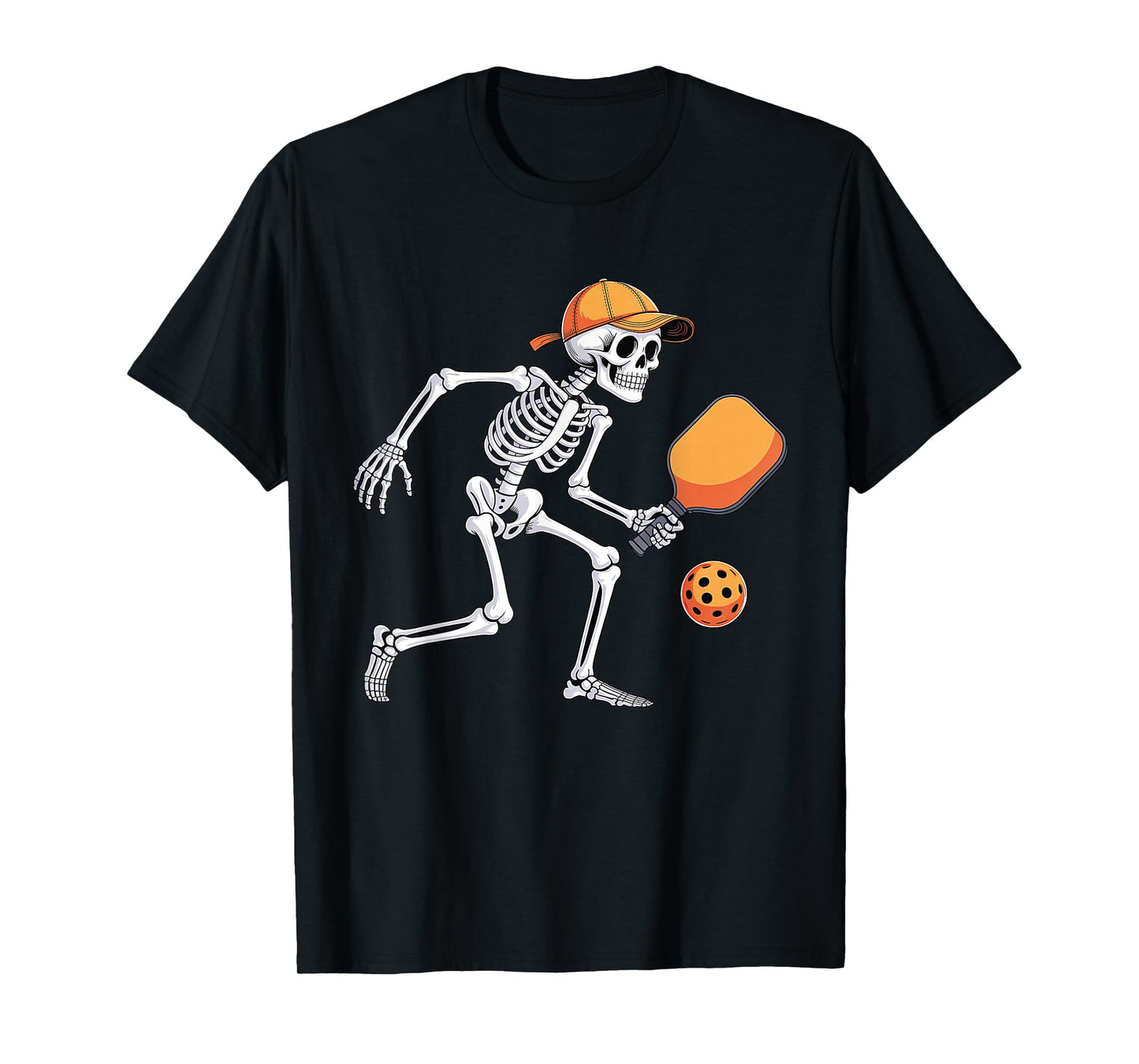 Skeleton Play Pickleball Halloween Costume for Men Boys Kids T-Shirt