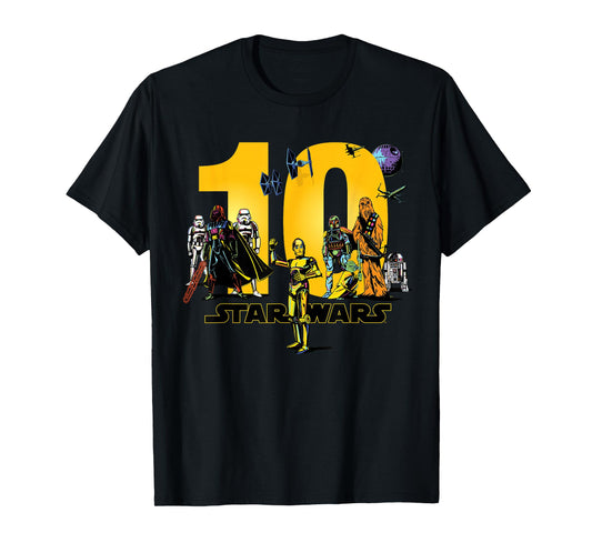 Star Wars Classic Characters Tenth Birthday 10 Years Old T-Shirt