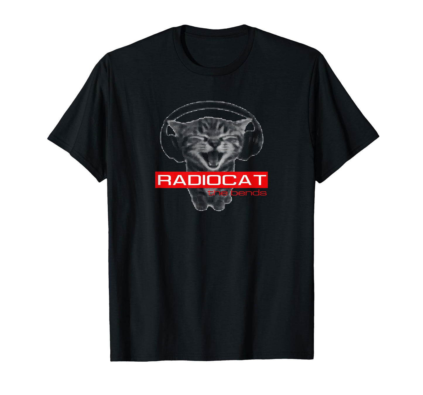 Radiocat The Bends Funny Music Meme Cat Lover for Men Women T-Shirt