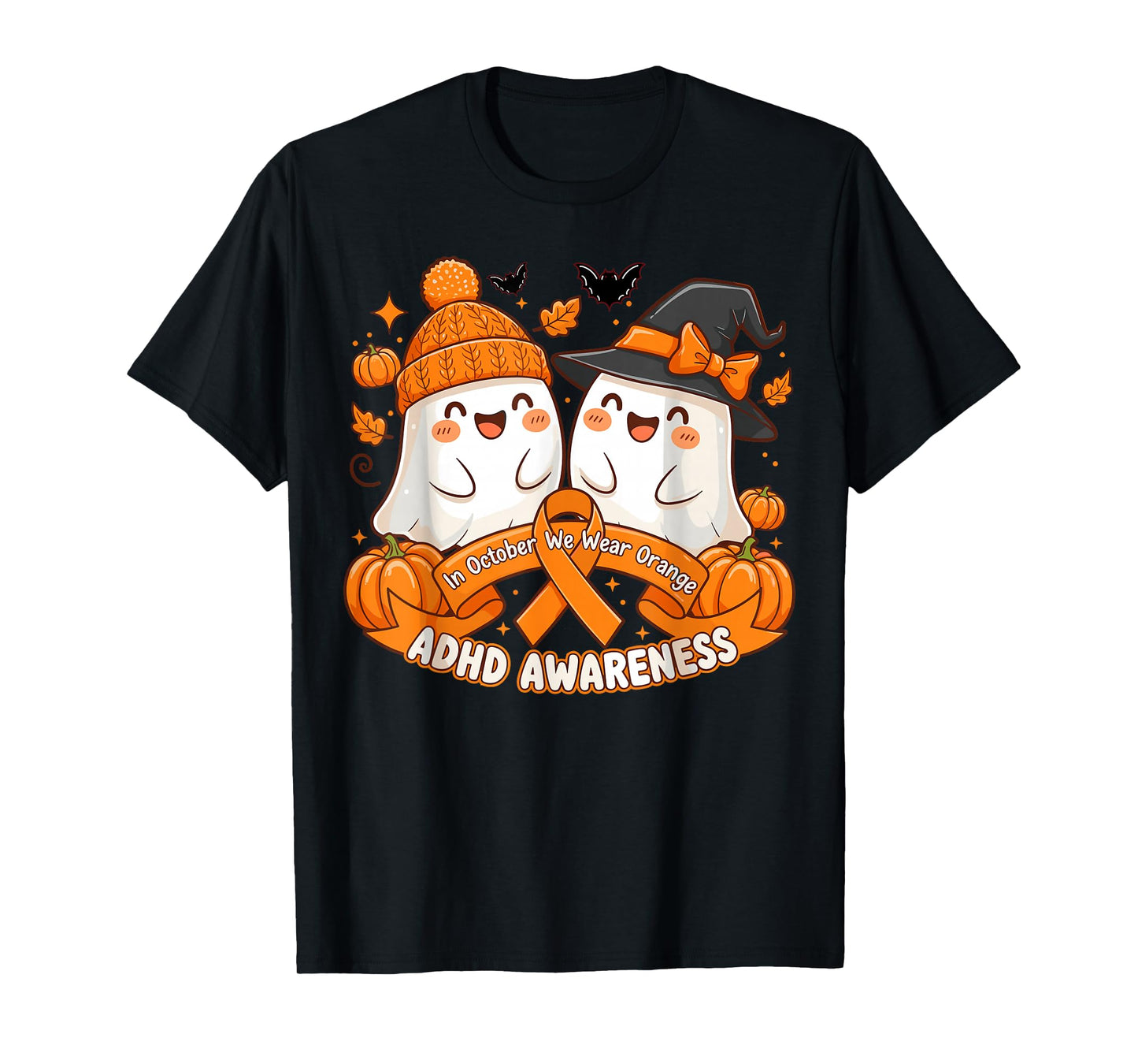 in October We Wear Orange ADHD Awareness Month T-Shirt