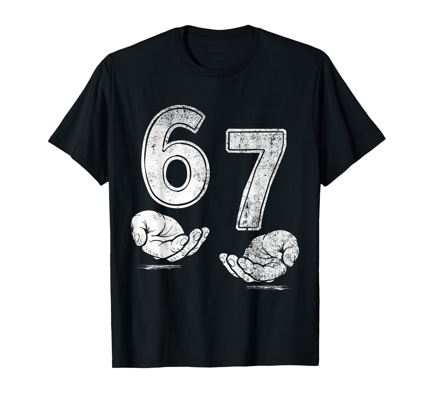 Six Seven Hands Funny 6 7 Meme Gen Alpha Slang Shirt T-Shirt
