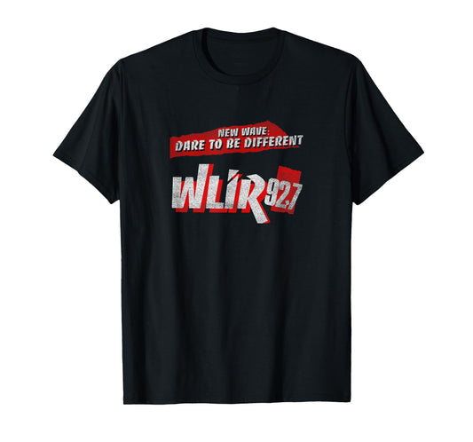 Vintage Radio 80s 90s Basic White Wlir Red Text Retro Music T-Shirt