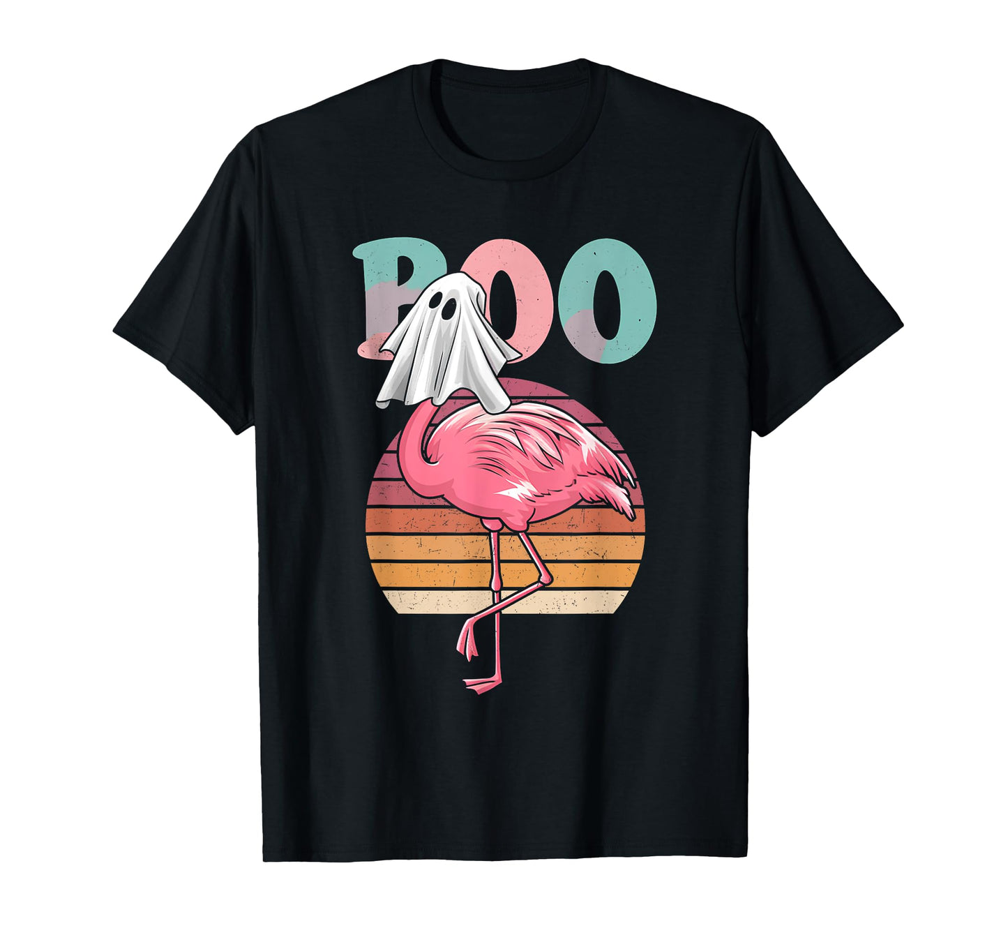 Flamingo Ghost Boo Pink Halloween Costume Flamingo Lover T-Shirt
