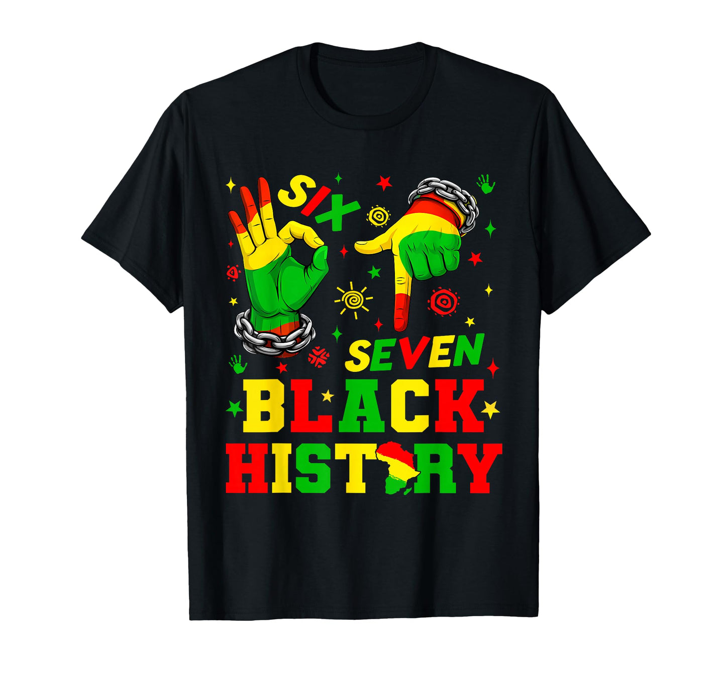Black History Month Six Seven Funny Meme 6 7 Women Men Kids T-Shirt