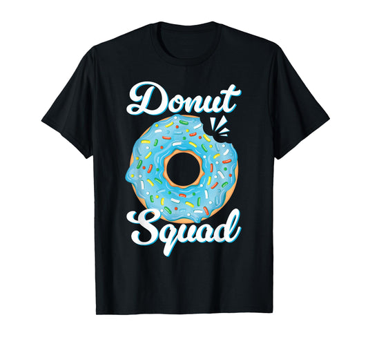 Donut Squad Sprinkle Blue Doughnut Birthday Party Kids Boys T-Shirt