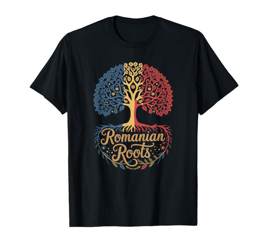 Romania Roots - Romanian Flag Colors Family Tree Souvenir T-Shirt