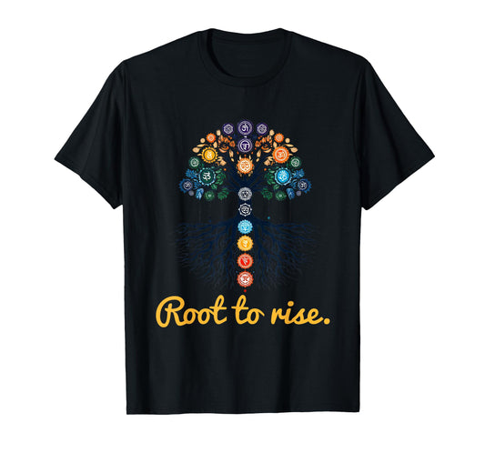 Tree Chakras ~ Root to Rise ~ Zen Yoga Chakra Meditation ~ T-Shirt