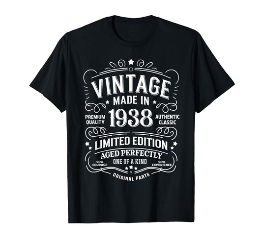 87th Birthday T-shirt 1938 Birthday Gifts For Men Women T-Shirt