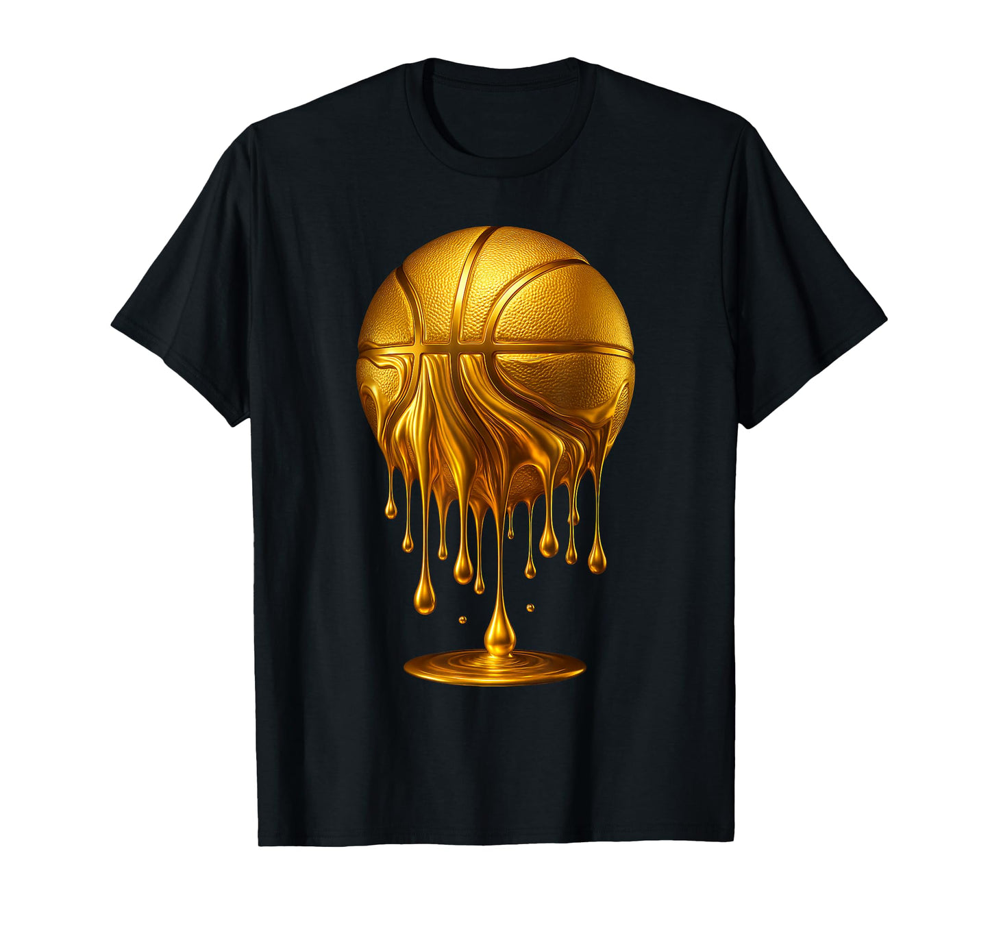 Dripping Gold Basketball Respect The Drip Basketball Hoop T-Shirt