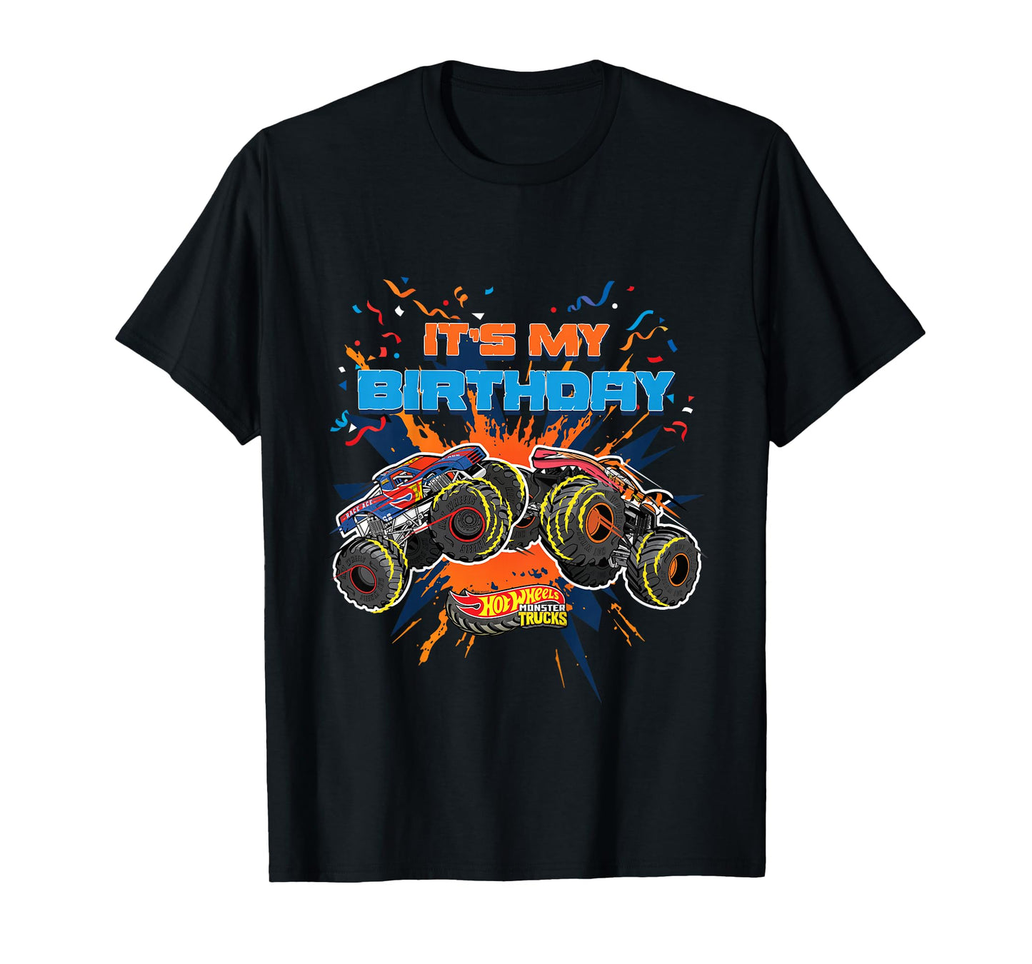 Kids Hot Wheels Monster Trucks - It's My Birthday T-Shirt