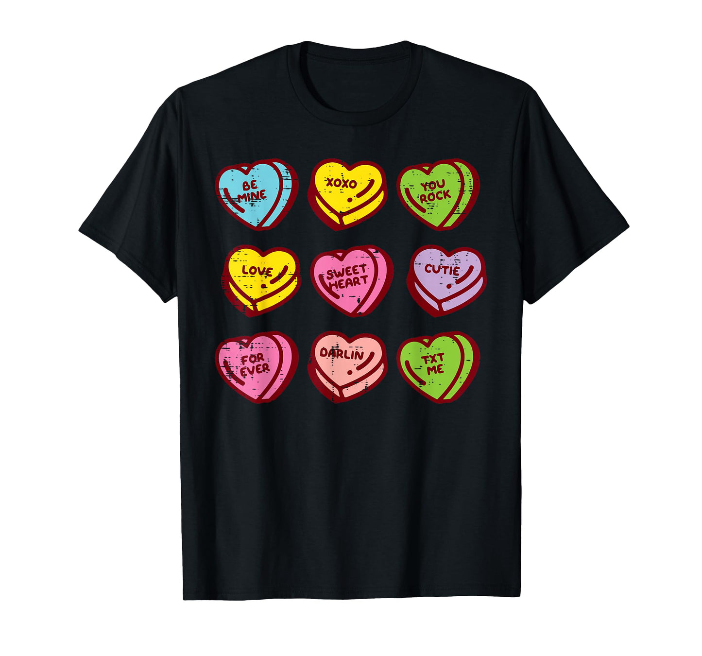 Valentines Day Hearts Candy Be Mine Valentine Women Men Kids T-Shirt