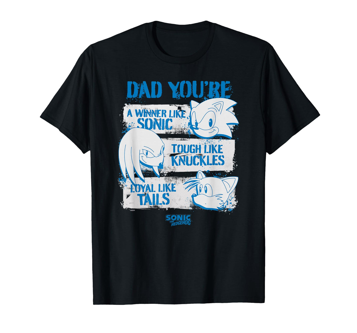 Sonic The Hedgehog Father's Day Dad Qualities Distressed T-Shirt
