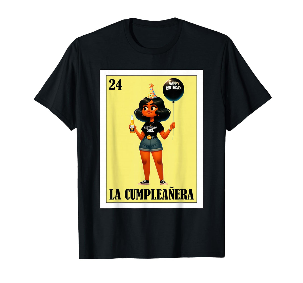 Funny Mexican Birthday Girl Design - La Cumpleañera T-Shirt
