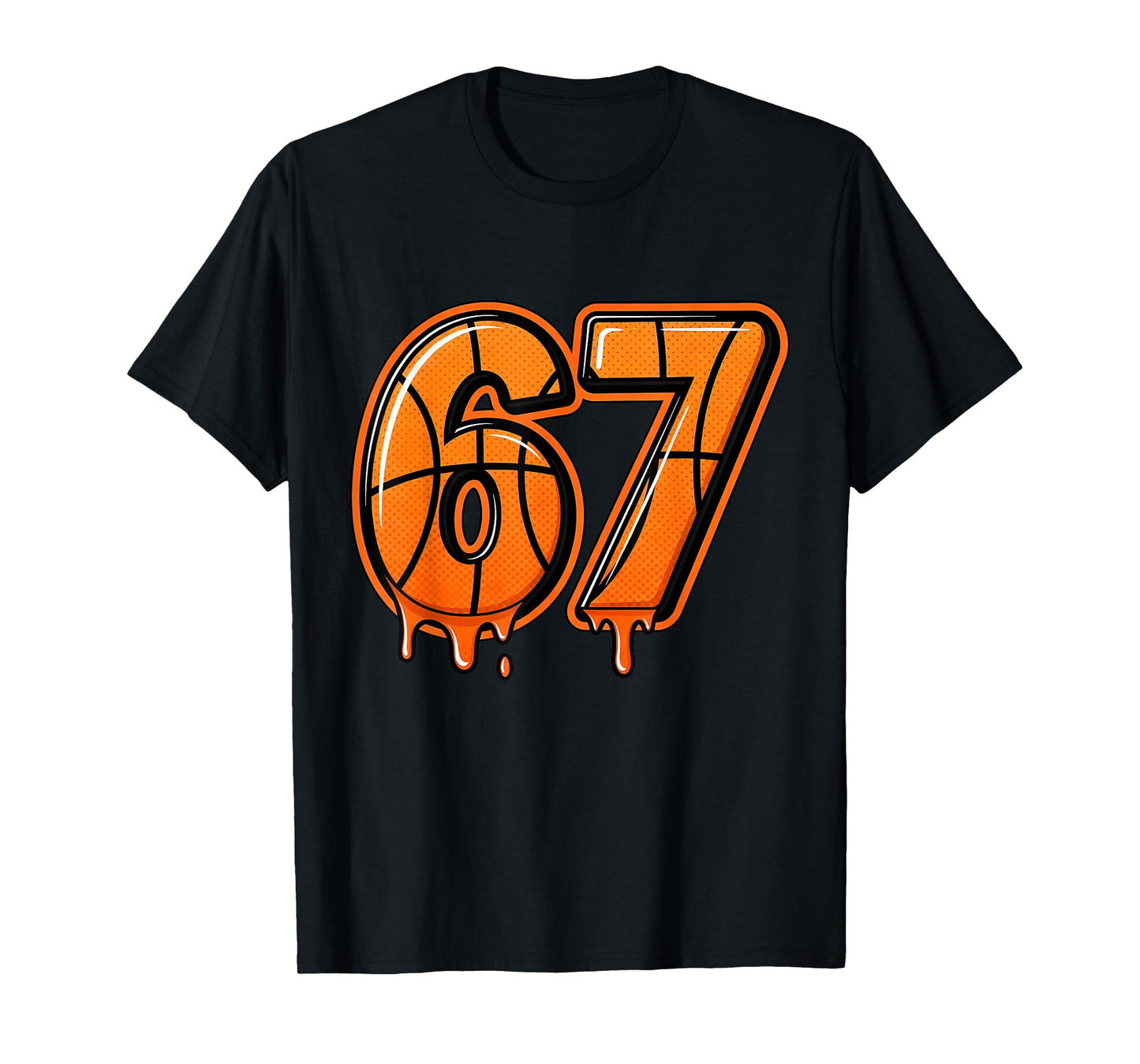 Funny Six Seven 67 Meme Gen Alpha 67 Basketball for Kids Men T-Shirt