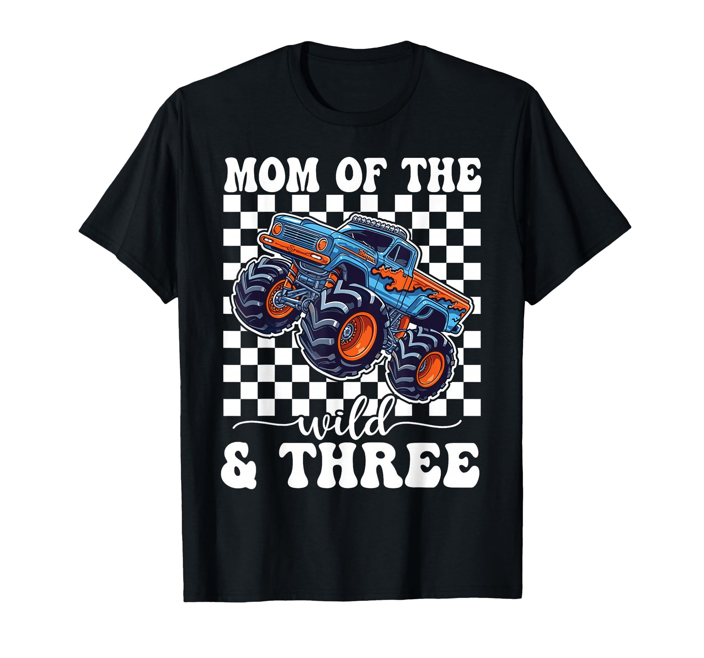 3rd Birthday Monster Truck Young Wild and Three 3 Year Old T-Shirt