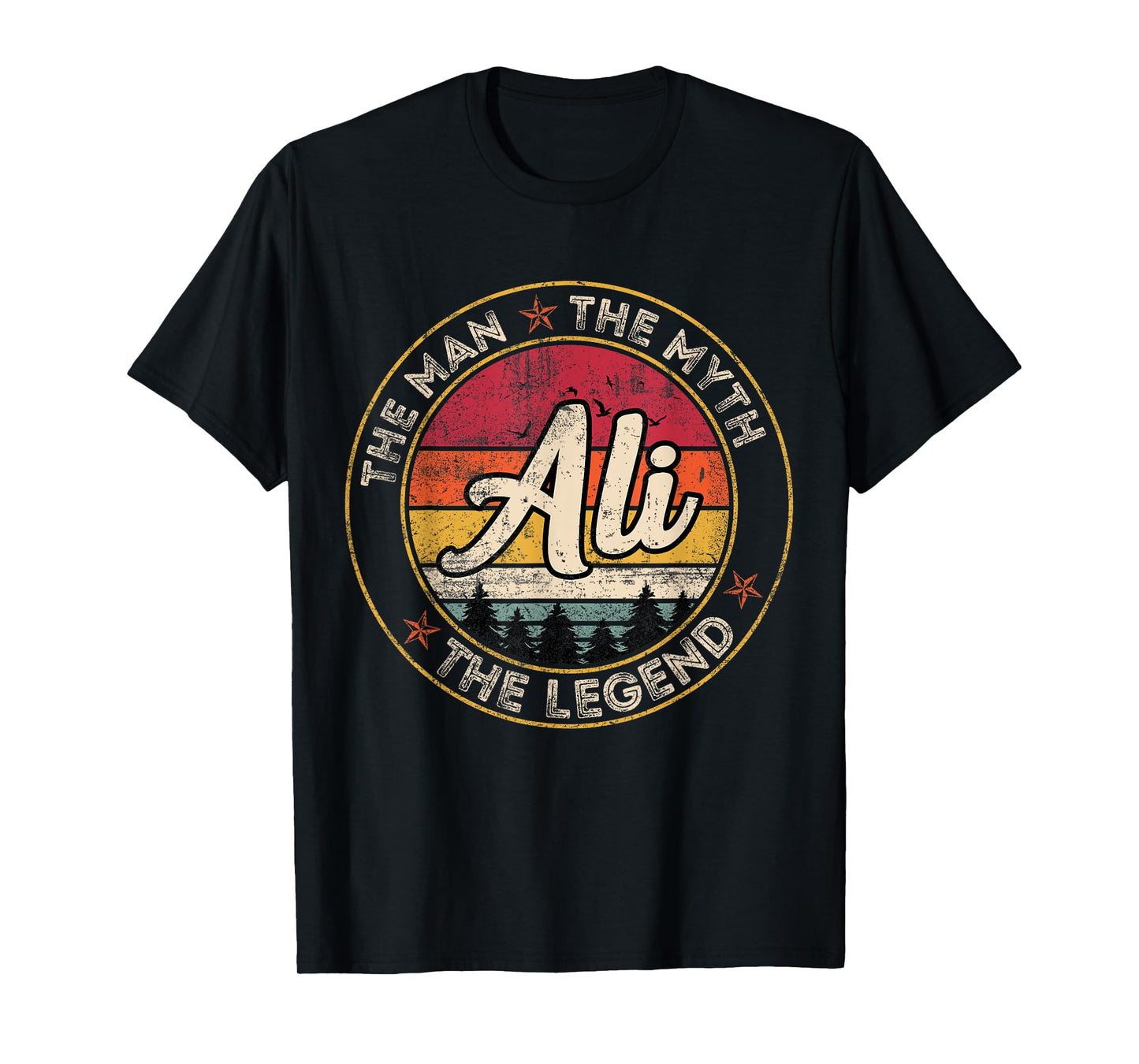 Ali The Man The Myth The Legend Personalized Name T-Shirt