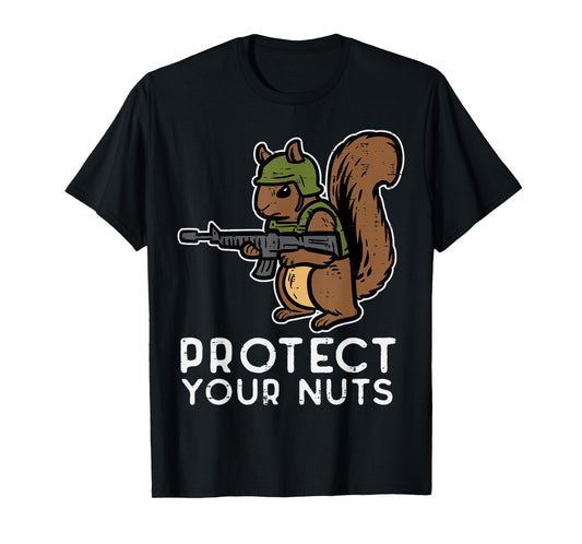 Squirrel Protect Your Nuts Funny Chipmunk Men Women Boy Kids T-Shirt
