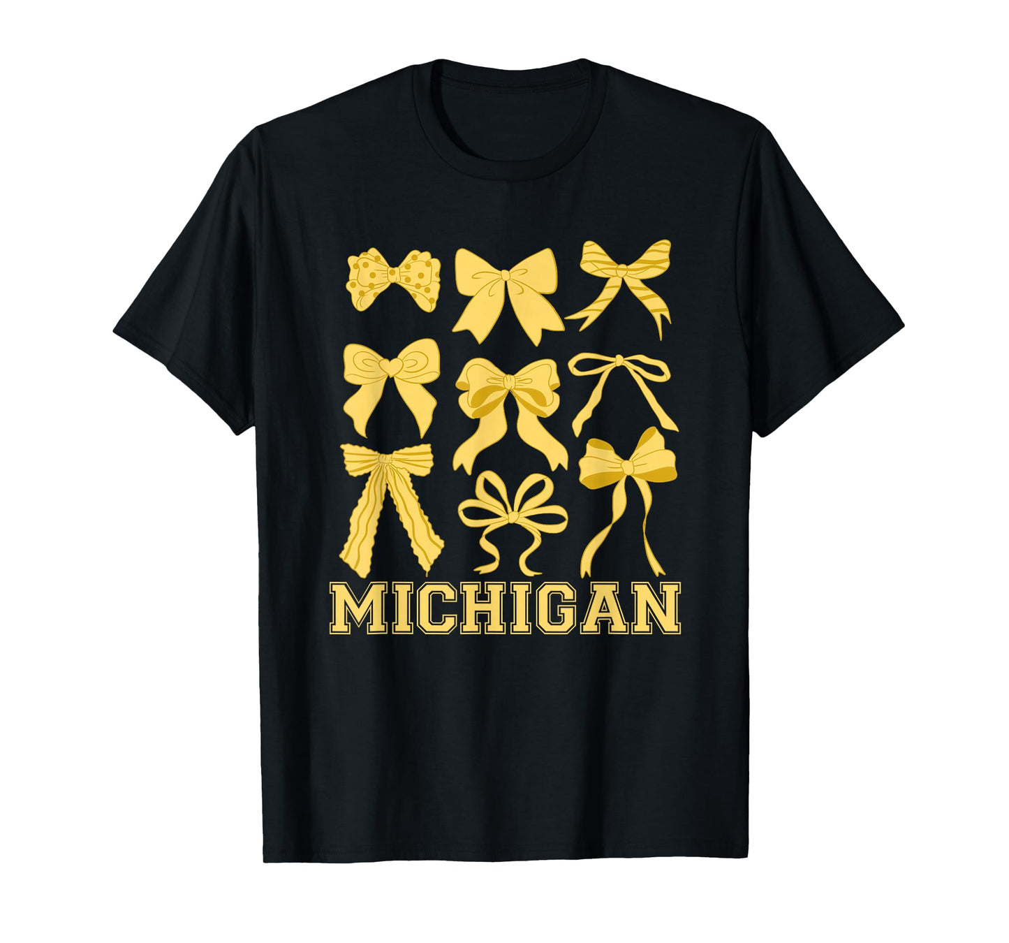 Michigan MI Coquette Bow Varsity Women Toddler Girls T-Shirt