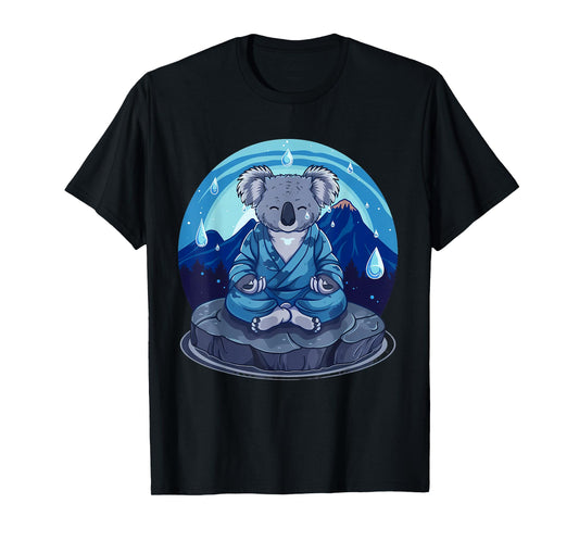 Koala Meditation Mountain Yoga Zen Buddha Buddhist Hindu T-Shirt