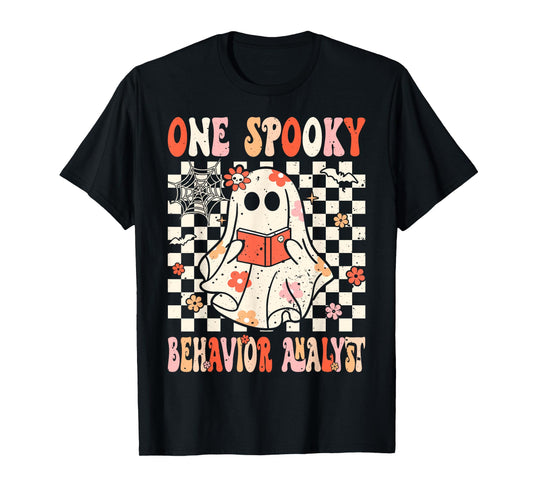 Groovy Boo Behavior Analyst Crew Ghost Women Halloween T-Shirt