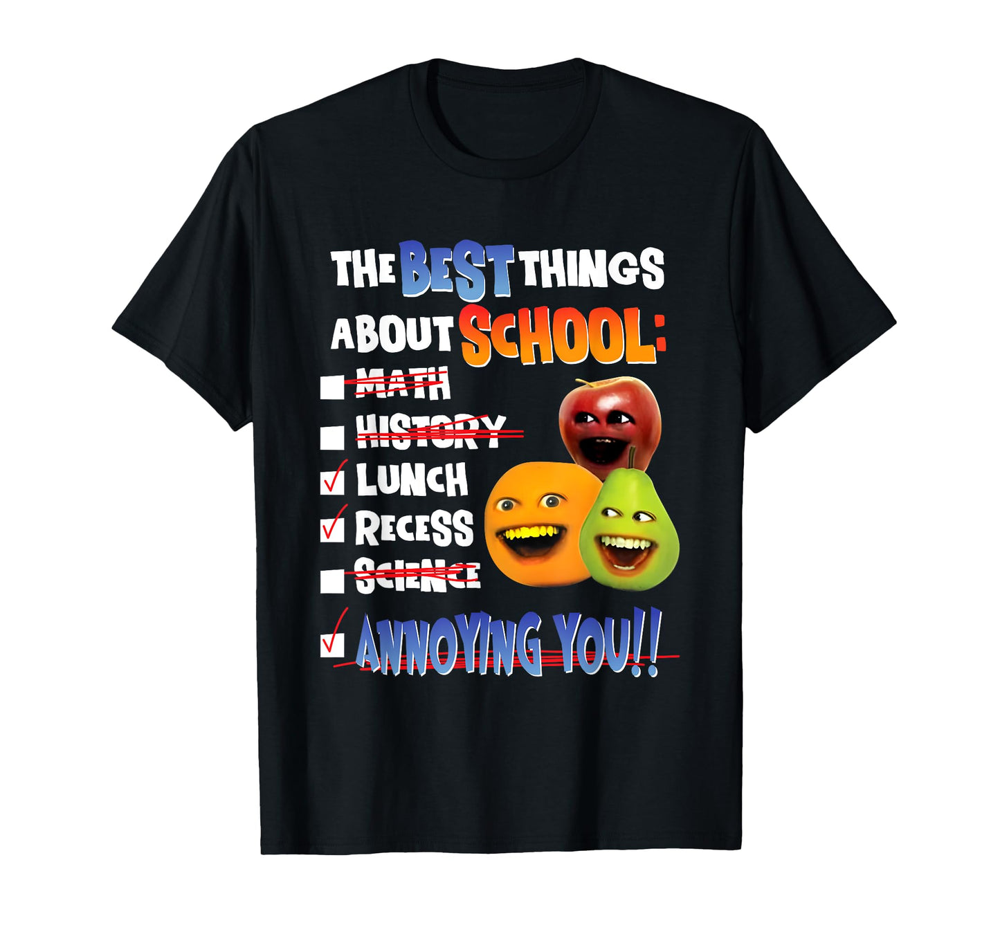 The Best Things About School Math History Lunch Recess T-Shirt