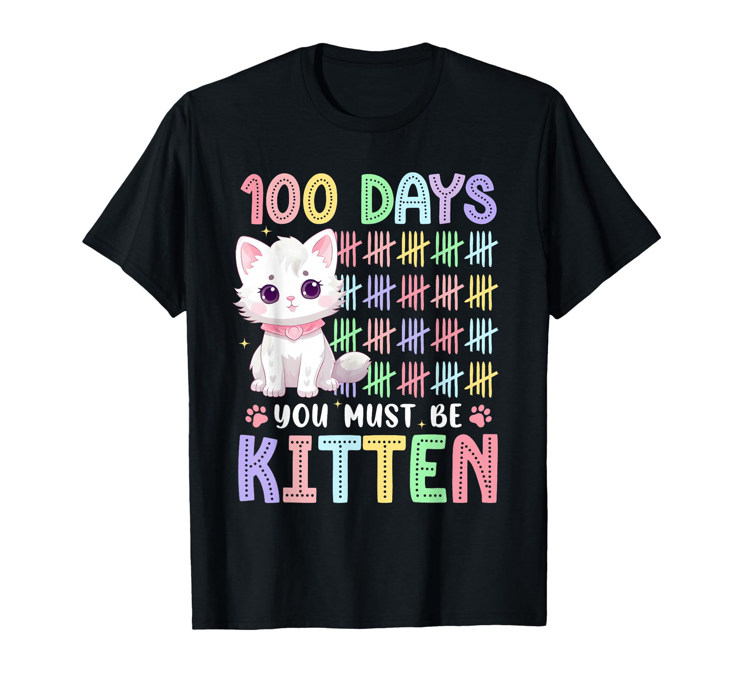 You Must Be Kitten Cat Lover Groovy 100th Day of School Kids T-Shirt