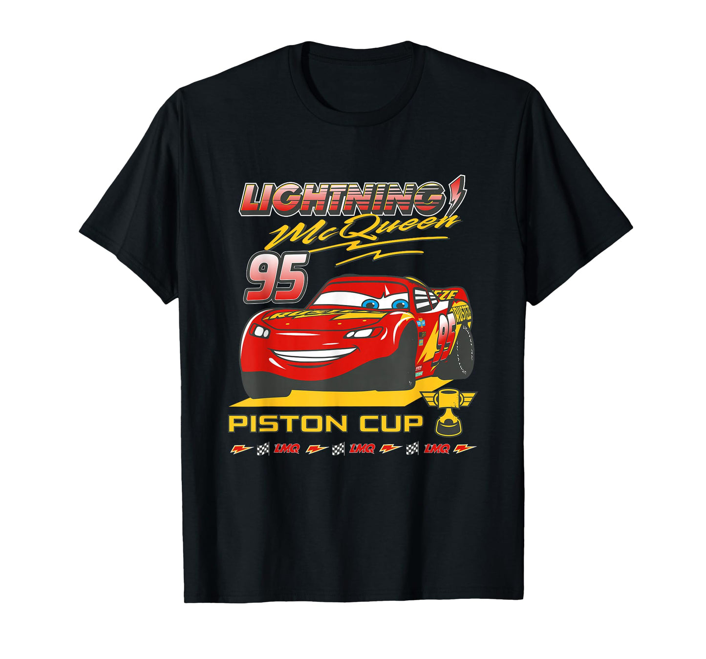 Disney Pixar Cars Lightning McQueen Piston Cup Style T-Shirt