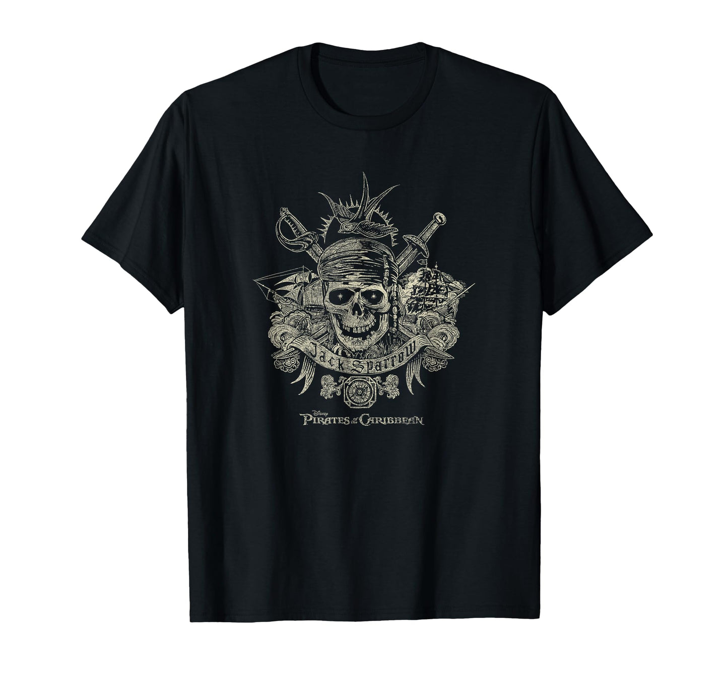 Pirates of The Caribbean - Jack Sparrow Tattoo T-Shirt