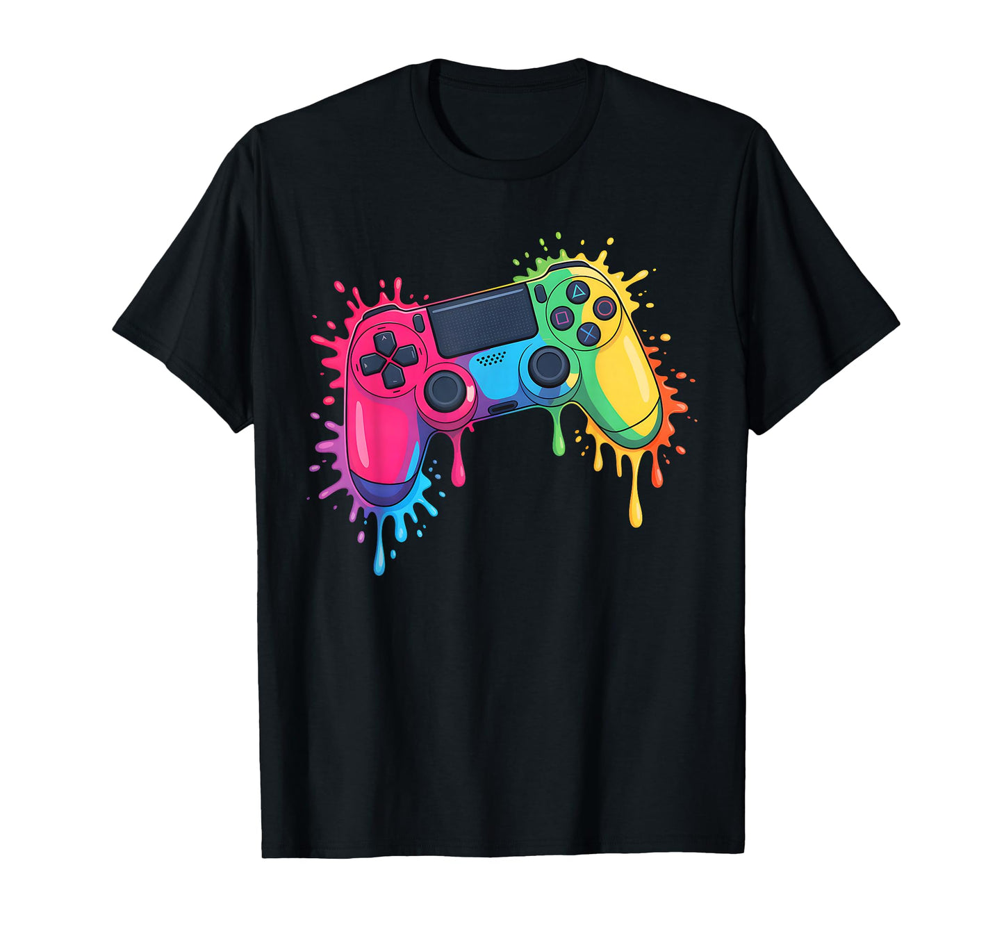 Colorful Video Game Controller Funny Gaming Gamer Men Boys T-Shirt