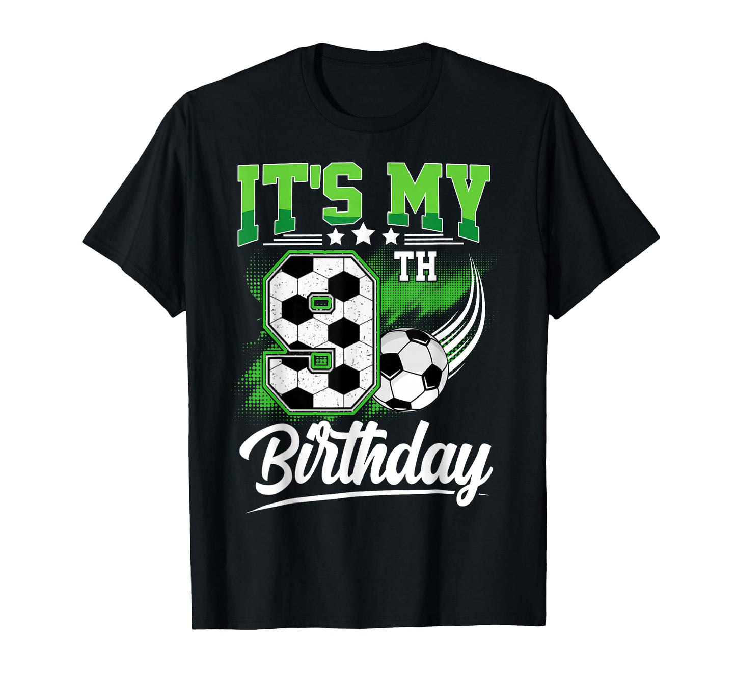 It's My 9th Birthday Boy Soccer Ball 9 Year Old Birthday T-Shirt
