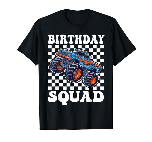 Monster Truck for Toddlers - Birthday Squad Monster Truck T-Shirt