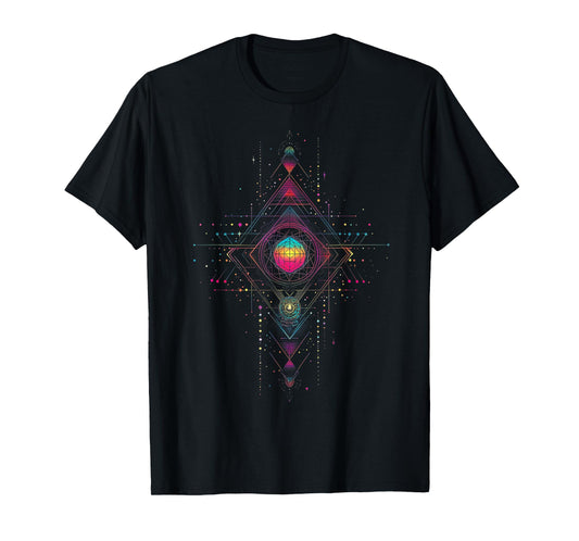Sacred Geometry Metatron Cube Spiritual Yoga T-Shirt
