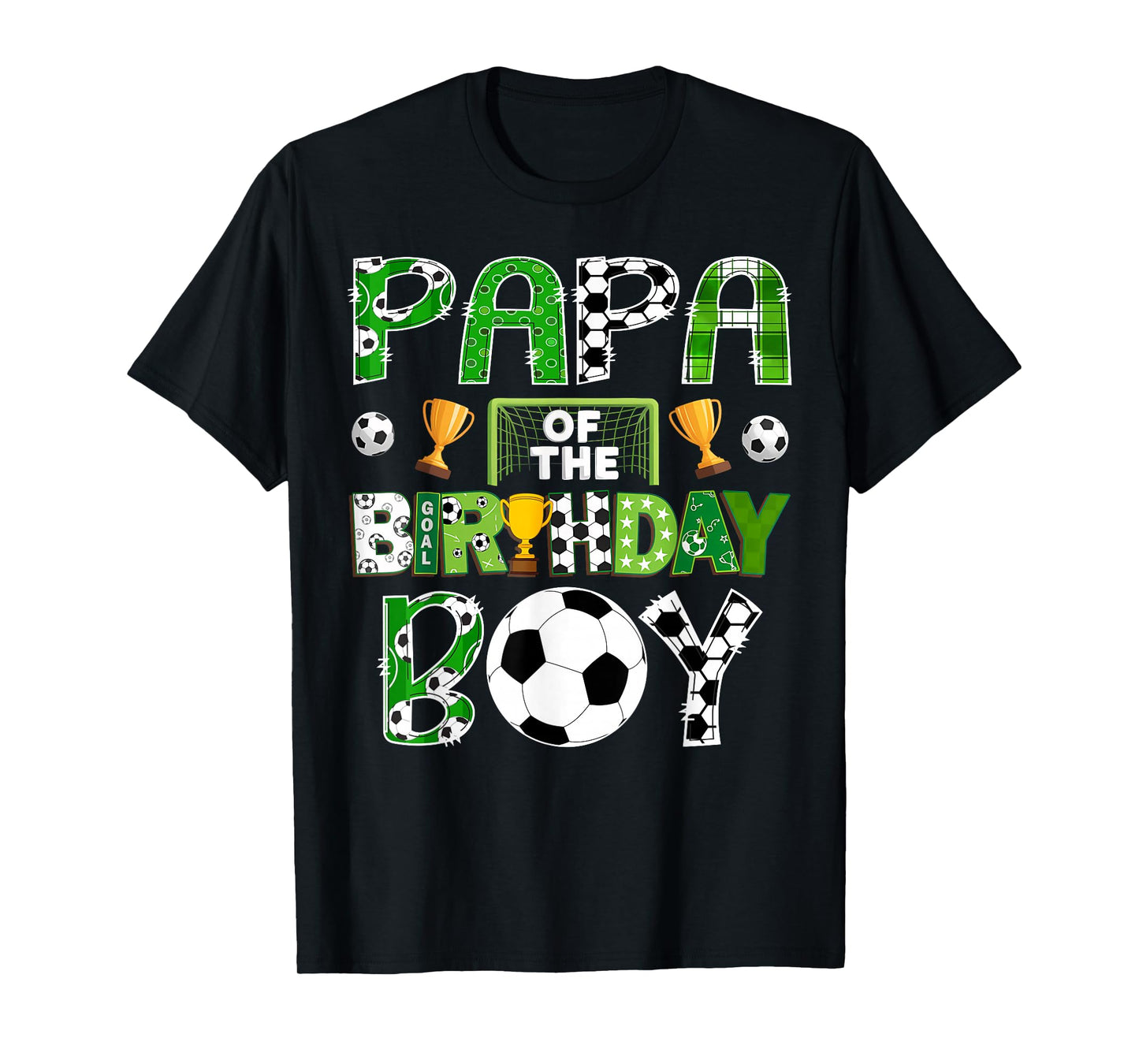 Papa Of The Birthday Boy Soccer Player Game Day T-Shirt