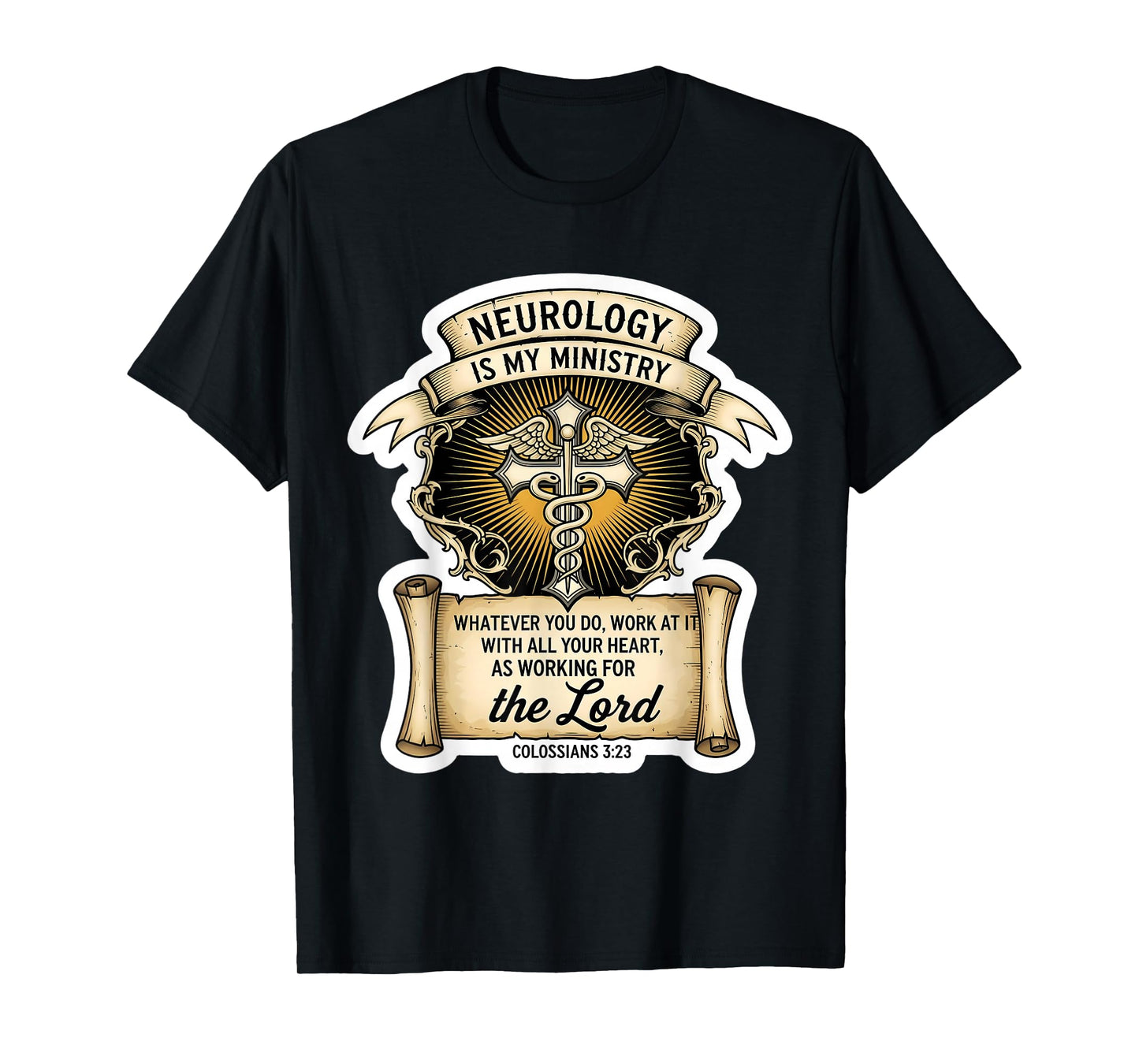 Christian Neurologist Neurology is My Ministry Doctor Jesus T-Shirt