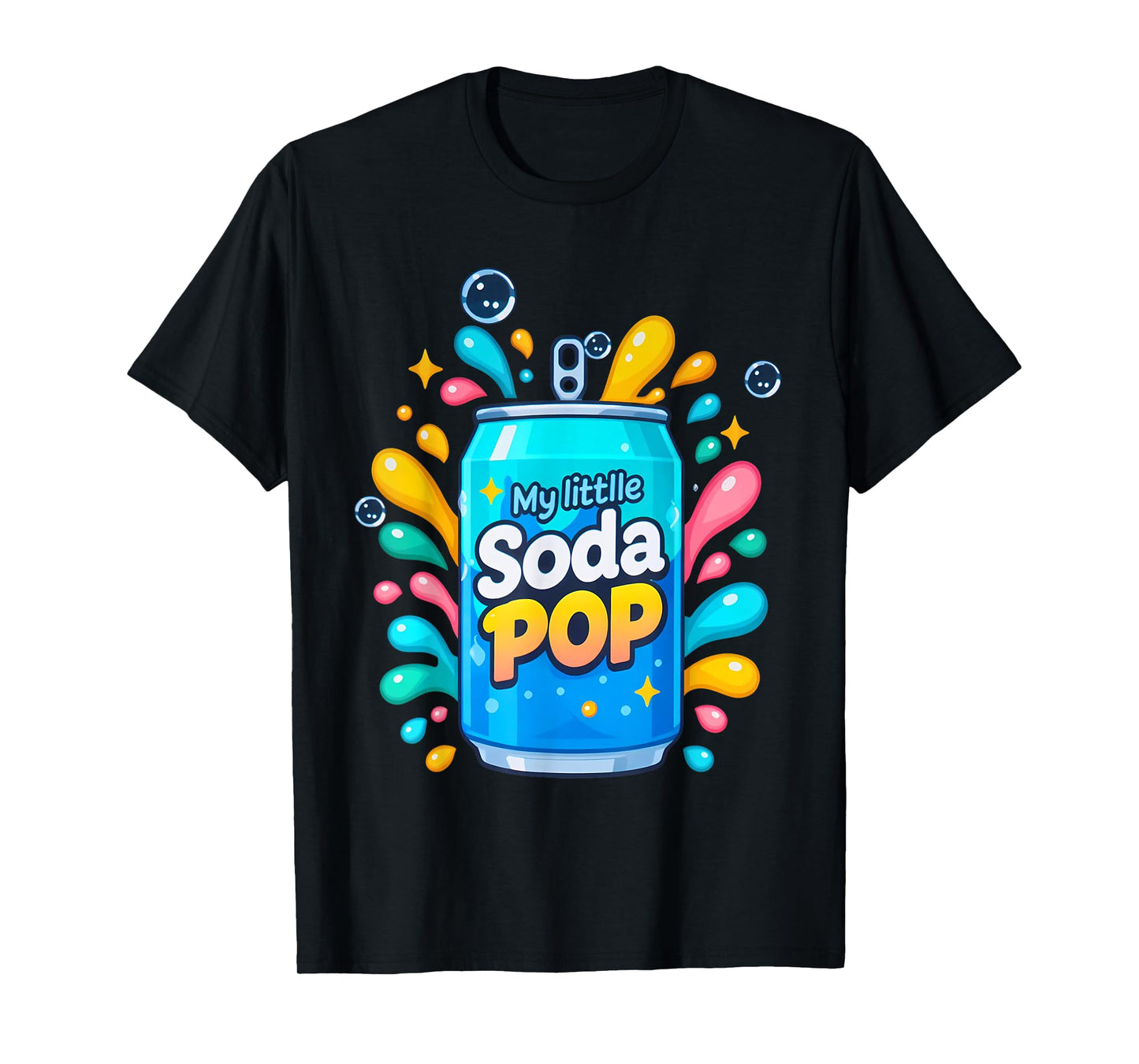 Soda Pop Cartoon Splash Cute Retro Beverage Joke T-Shirt