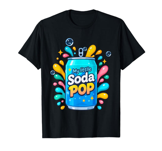 Soda Pop Cartoon Splash Cute Retro Beverage Joke T-Shirt