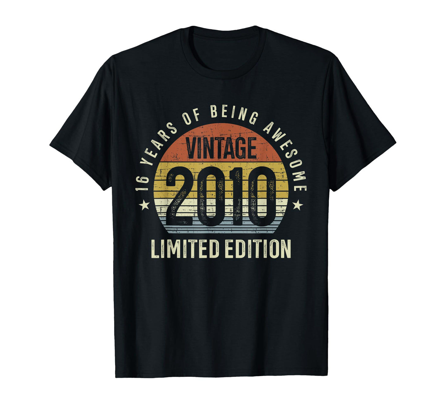 16th Birthday Vintage 2010 Limited Edition 16 Years Old T-Shirt