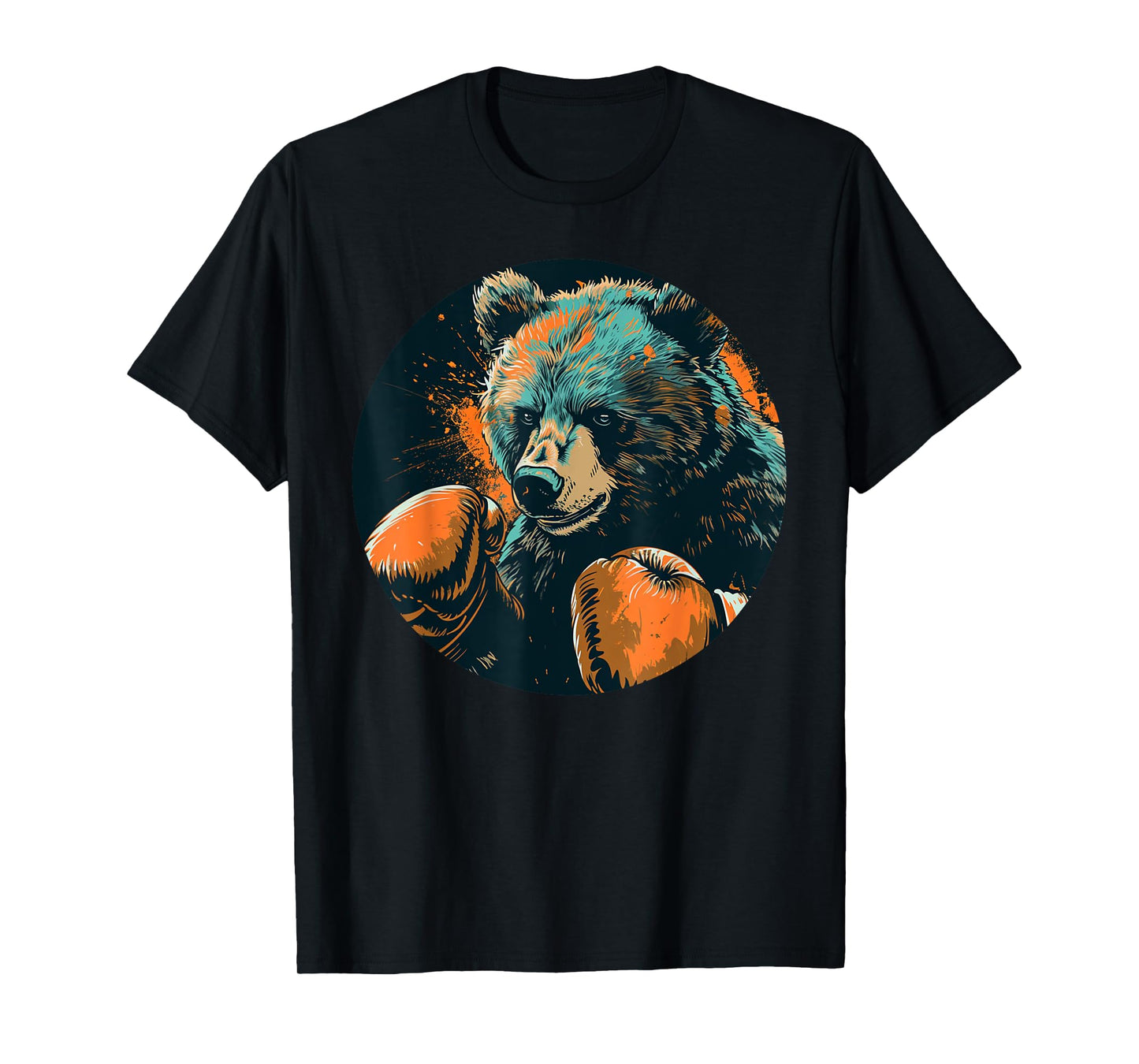 Cool looking bear with boxing gloves for man and woman T-Shirt