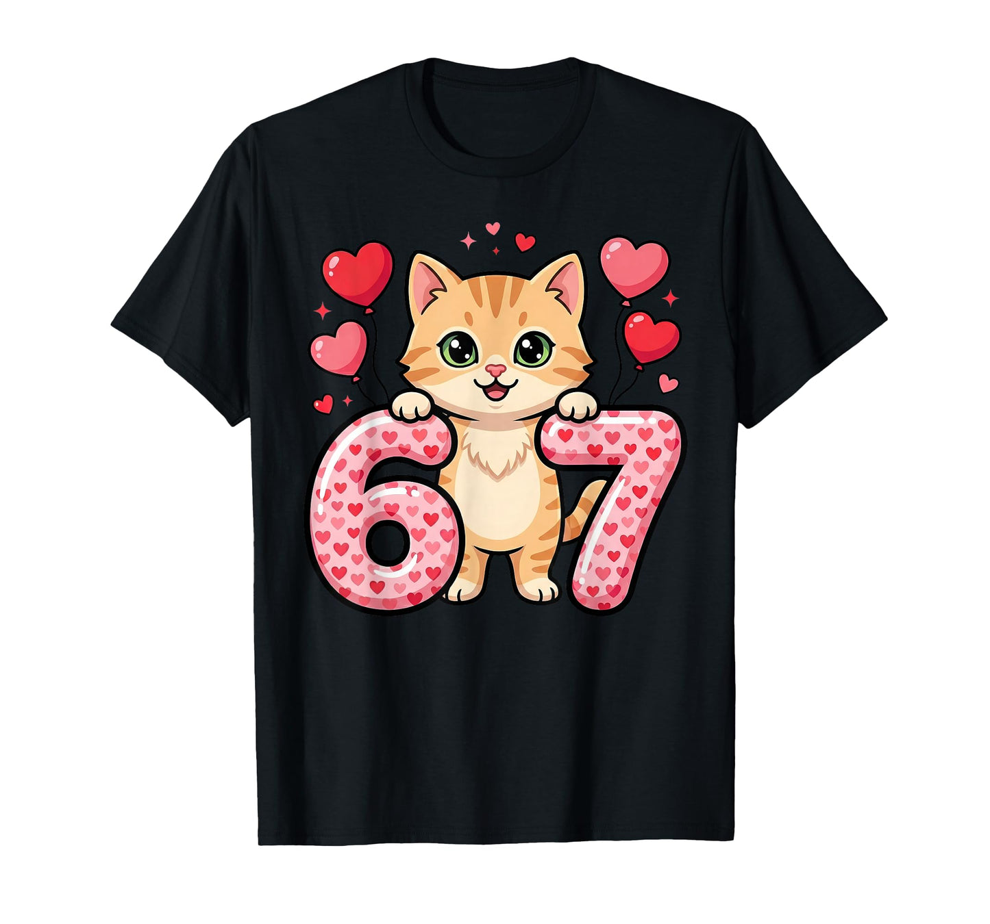 Cute Kitty 67 Heart Cat Love T-Shirt