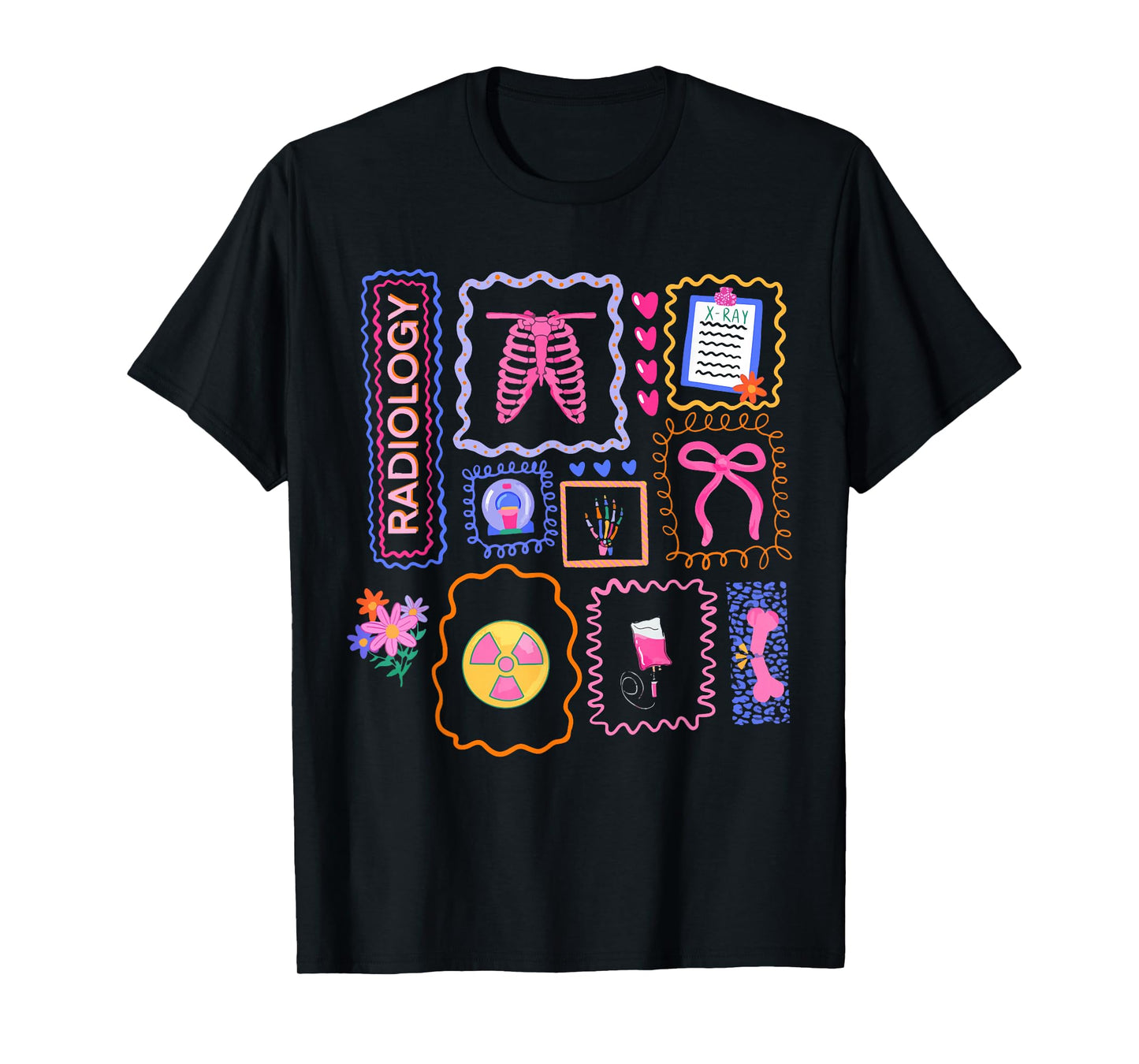 Retro Funny Xray Tech Radiology Cute Rad Tech Healthcare T-Shirt