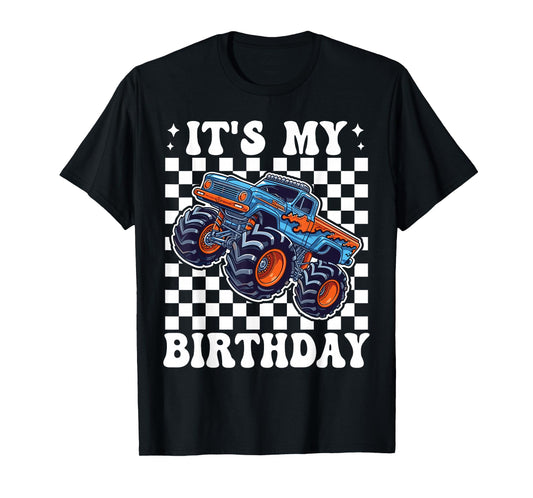 It's My Birthday Monster Truck Car Gifts Birthday Boys T-Shirt