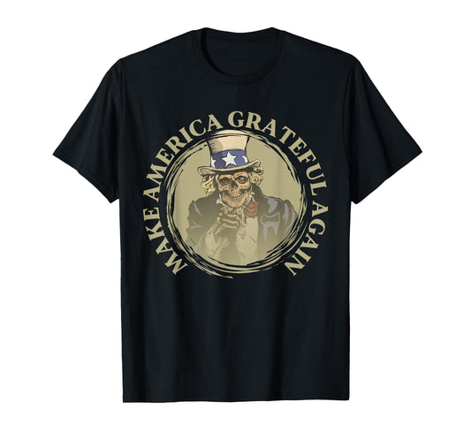 Vintage Design Uncle Sam Retro Make America Grateful Again T-Shirt