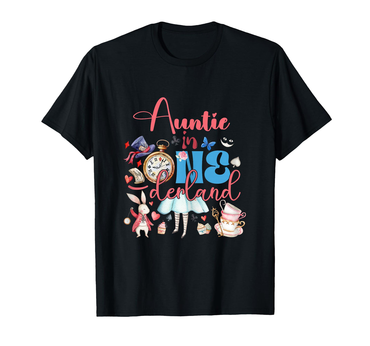 Alice Auntie in ONEderland Birthday Family T-Shirt