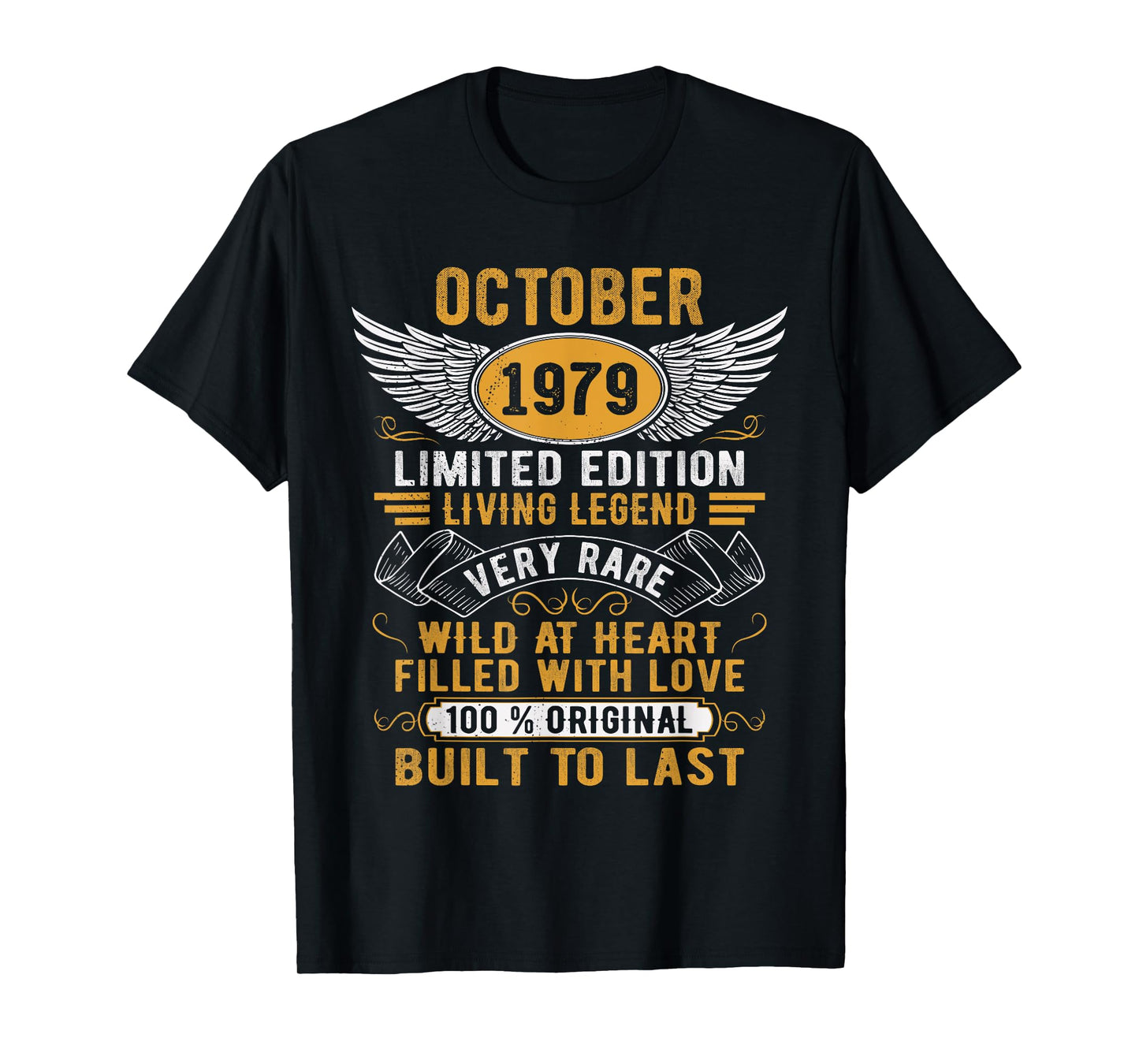 Legend Born In October 1979 Vintage Birthday T-Shirt