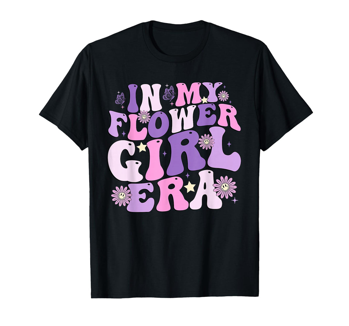 Flower Girl Shirt Groovy In My Flower Girl Era T-Shirt