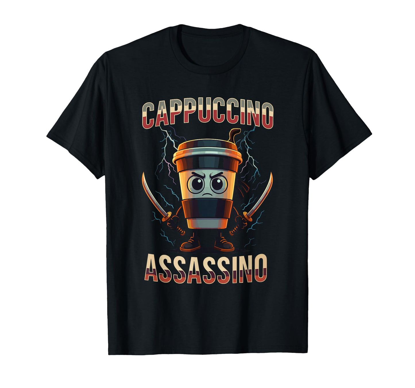 Surreal Italian Brainrot Cappuccino Assassino Meme T-Shirt
