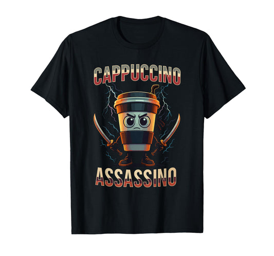 Surreal Italian Brainrot Cappuccino Assassino Meme T-Shirt