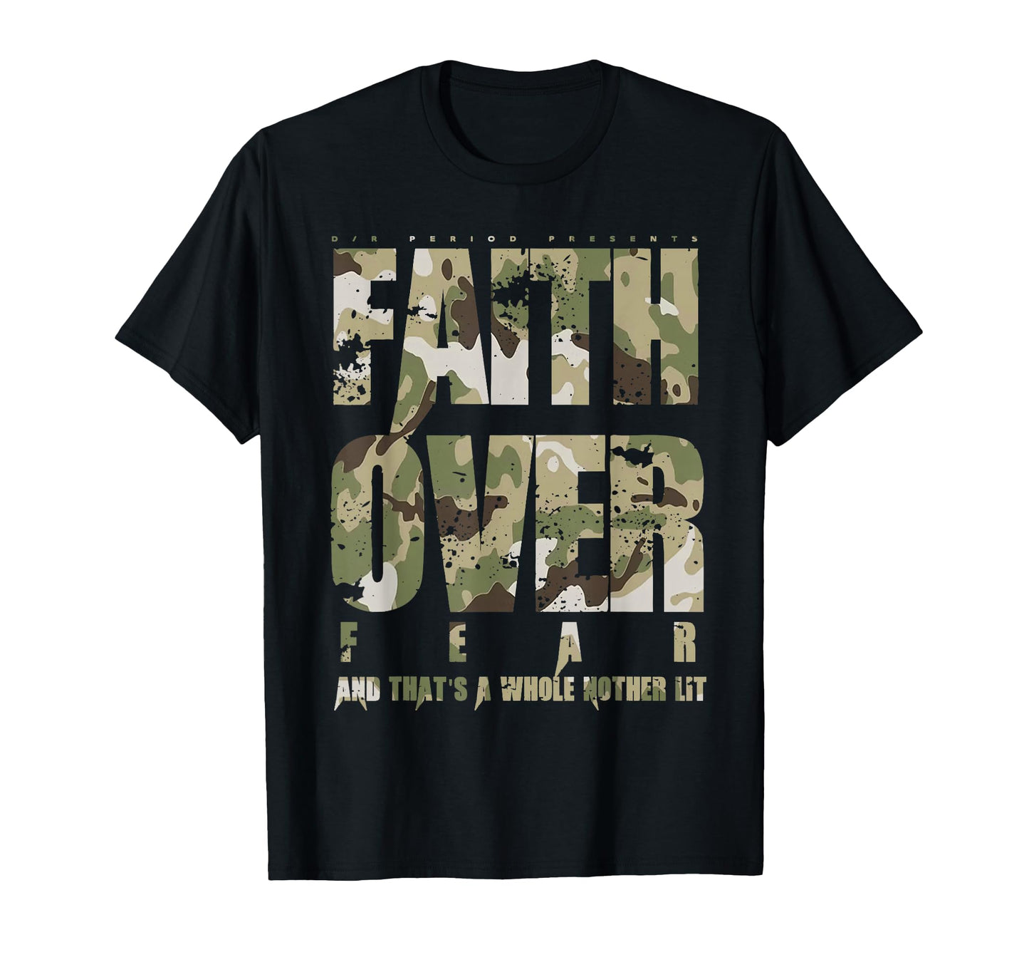Vintage Faith Over Fear Classic Redleg Camo T-Shirt