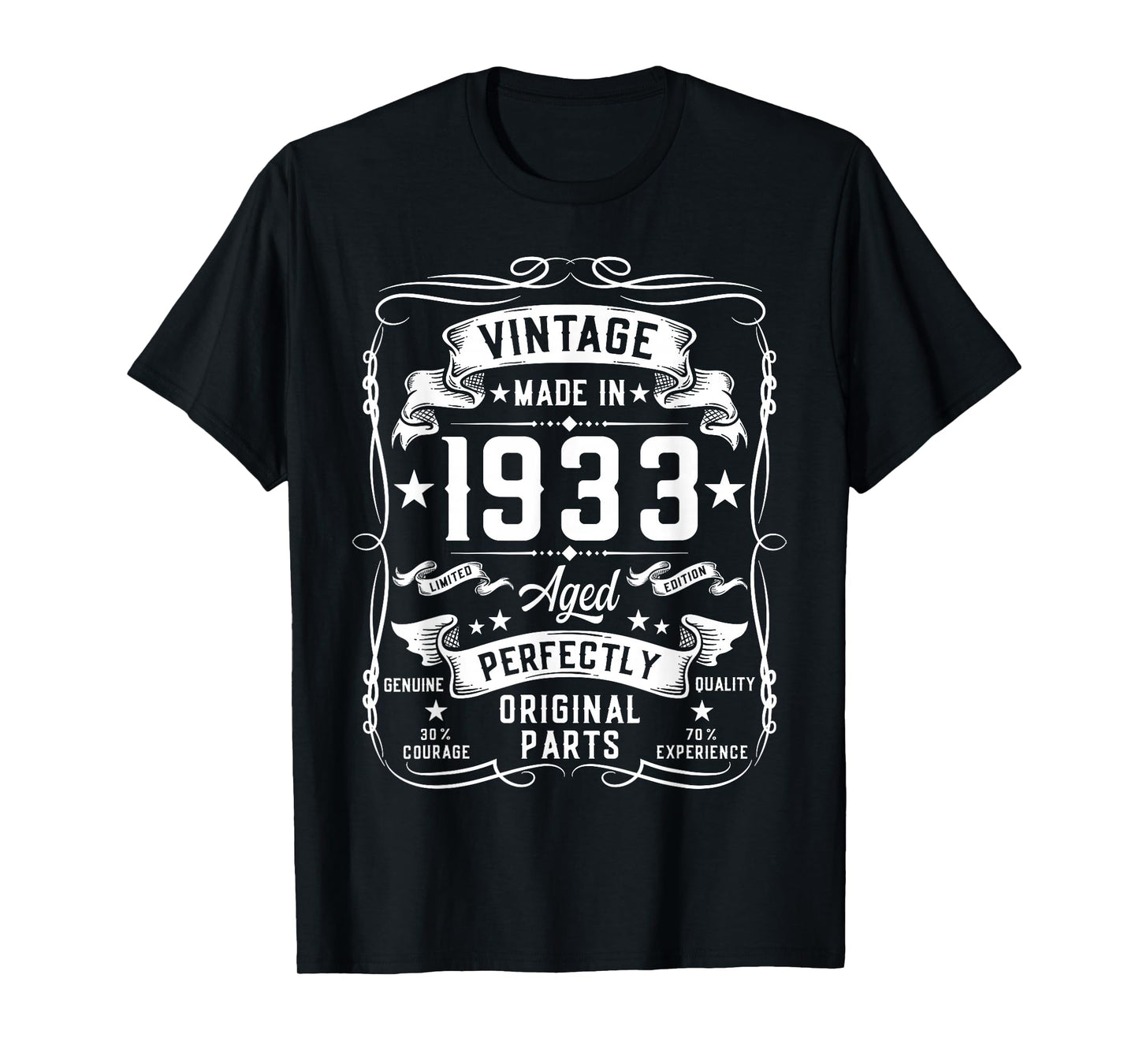 Vintage 1933 92 Years Old Gifts for Men 92yr 92nd Birthday T-Shirt