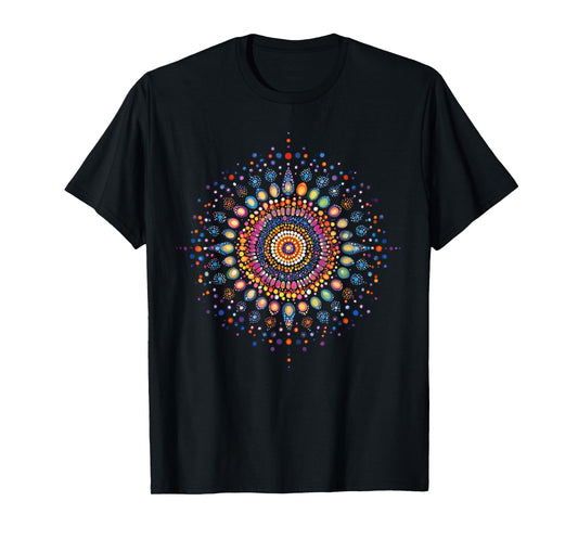 Radiant Mandala 2024 Intricate Dot Art Design T-Shirt
